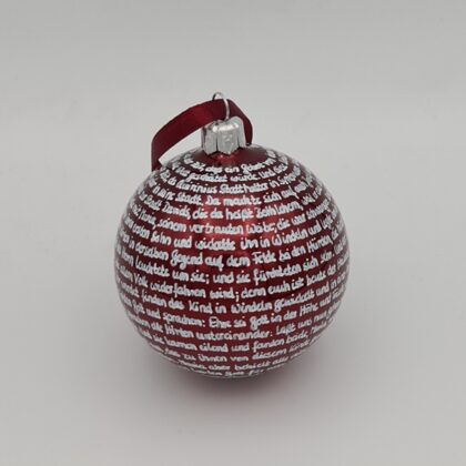 glänzend bordeaux opal - weiß