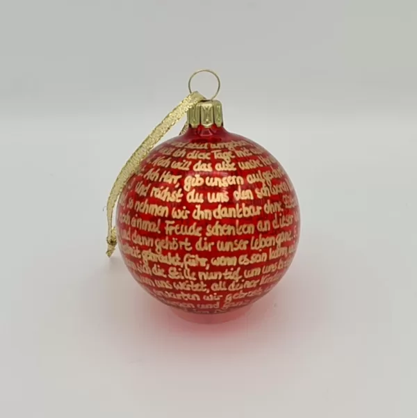 Sonderanfertigung transparent rot - gold