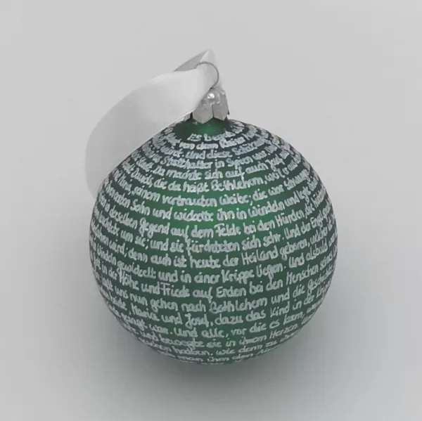 matt weihnachtsgrün - weiß